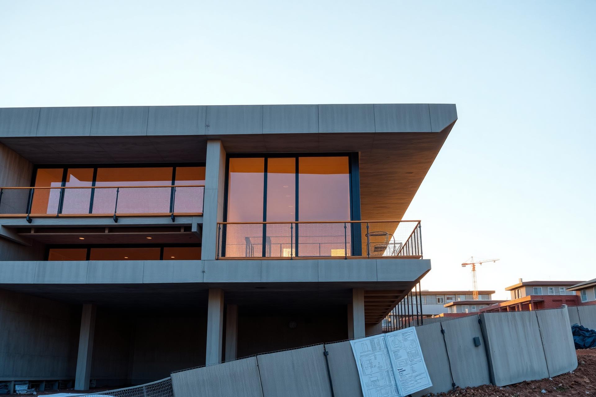 Obra residencial contemporânea de alto padrão executada pela Braga Engenharia